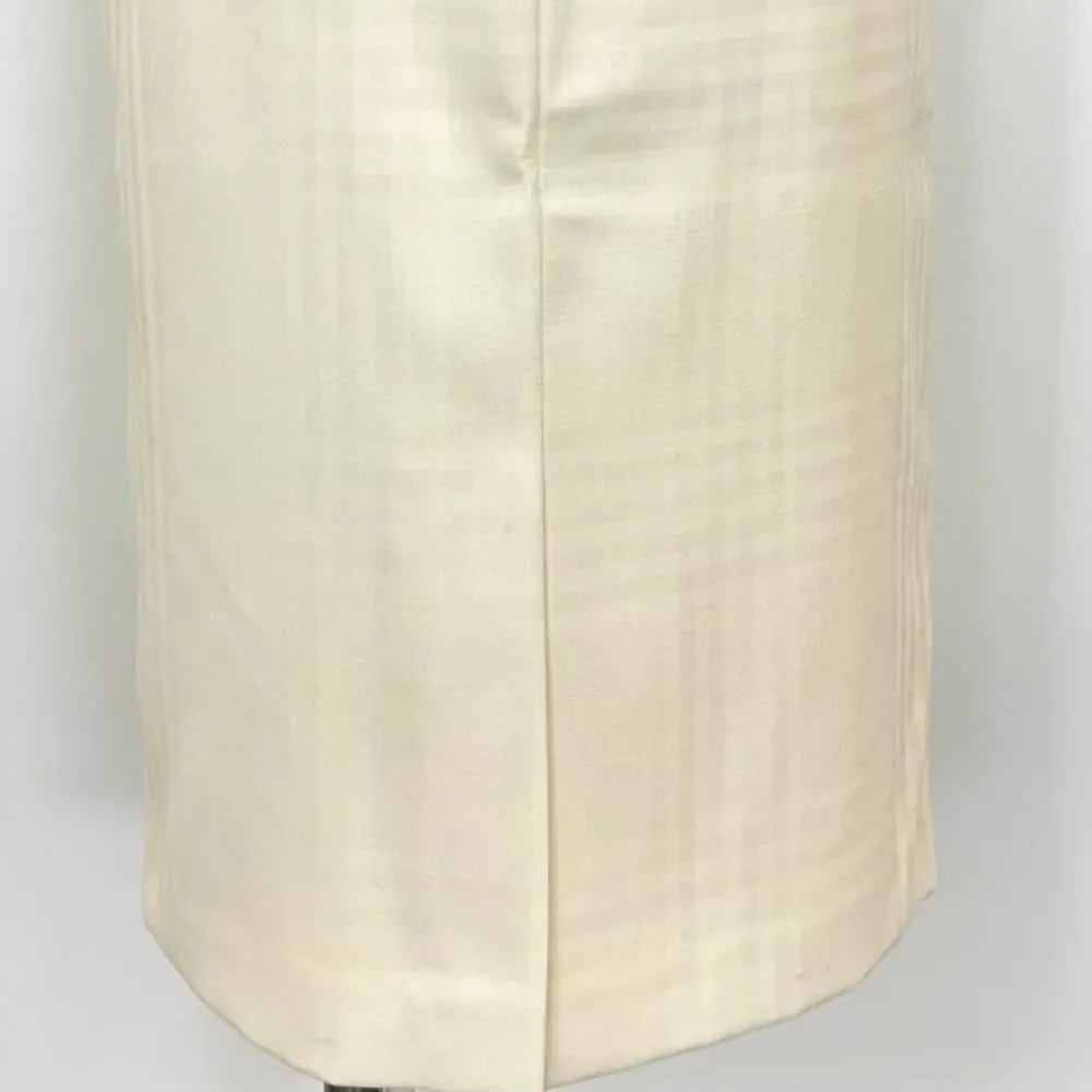 Christian Dior Suit 2pc Double Breasted Blazer and Skirt Cream 12 Vtg w/ Tags